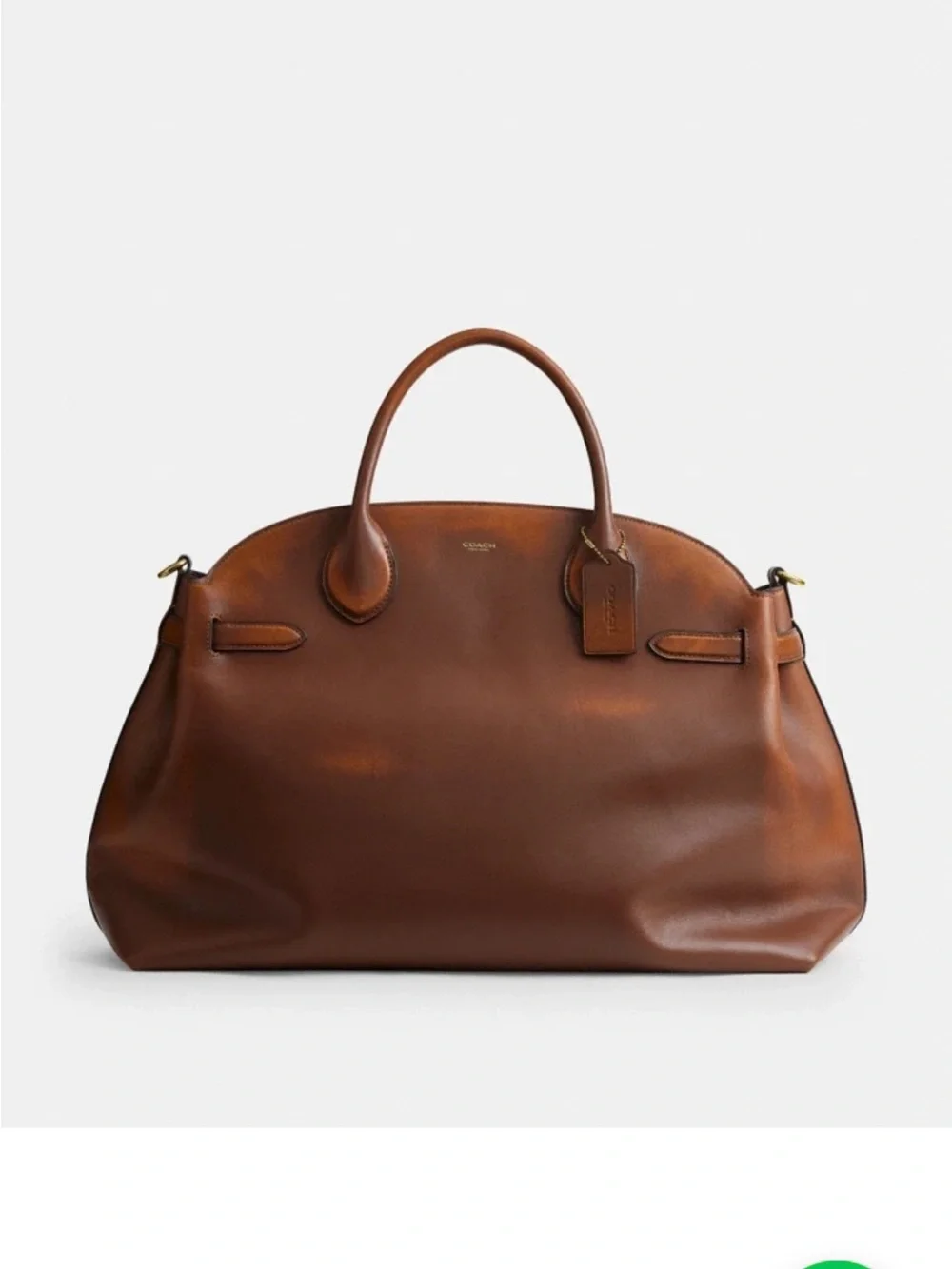 Coach Soft Empire 48 Carryall – Loved Leather Brown | NWT | Complete Set